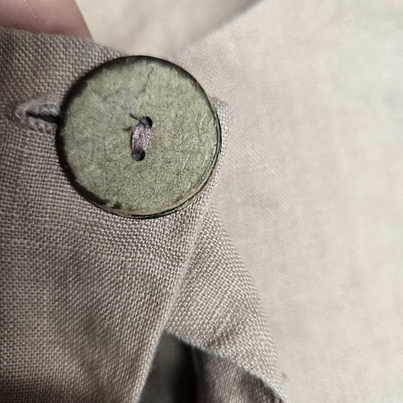 Linen Bolero Cropped Jacket By Linenfairytales Natural Beige Small - Picture 4 of 4